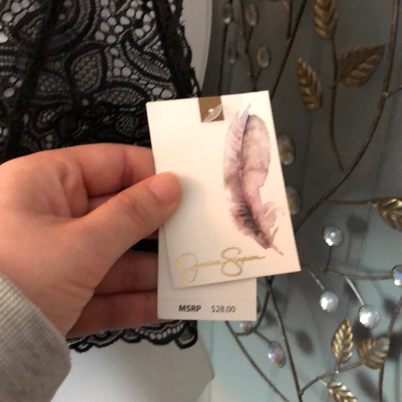 NWT Jessica Simpson black lace bra size medium - Picture 2 of 4